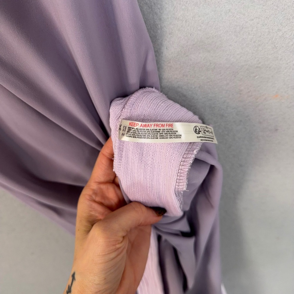 Daily Practice Dress Womens Medium Lavender Colorblock Athleisure Bodycon MIdi - Picture 6 of 10